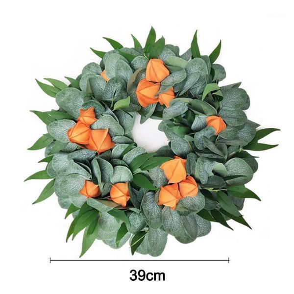 

christmas decoration artificial green leaves wreath front door wreath artificial flower for wall window door party decor1