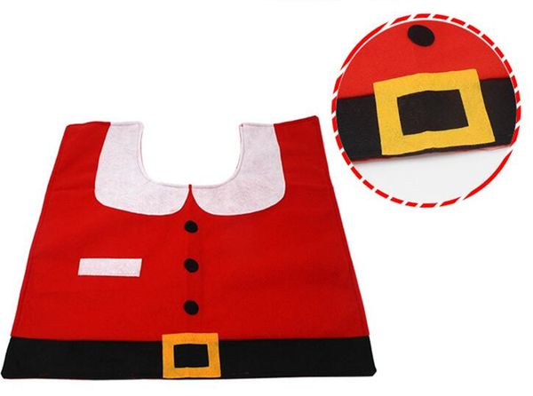

cover happy foot santa rug toilet pad seat cover cap bathroom set christmas decorations