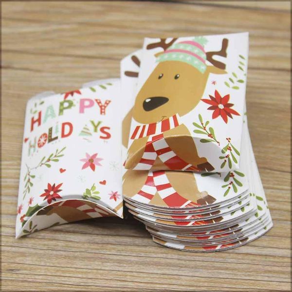 

10 20шт 8x5.5x2cm подушка box cute white paper gift box подушка box various с рождеством свадьба событие favor jllotg ffshop2001