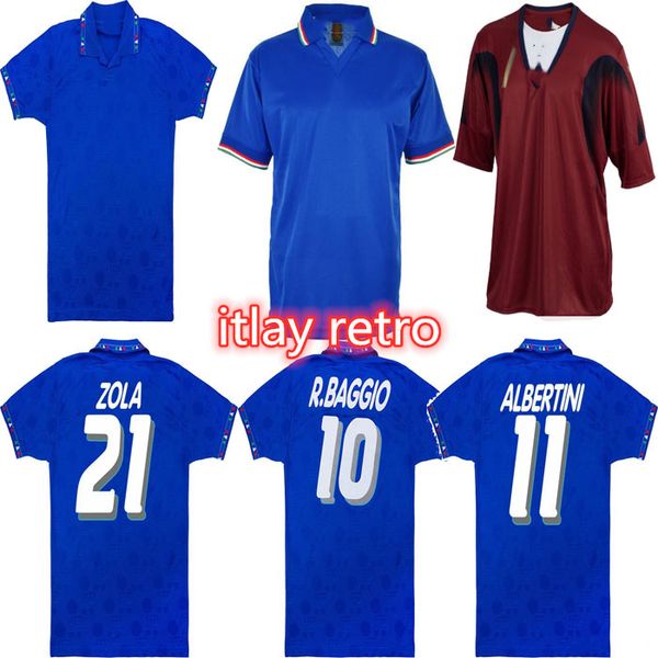 

retro soccer 1994 jersey camisetas de futbol retro maldini baggio donadoni totti del piero 2006 pirlo inzaghi buffon, Black;yellow
