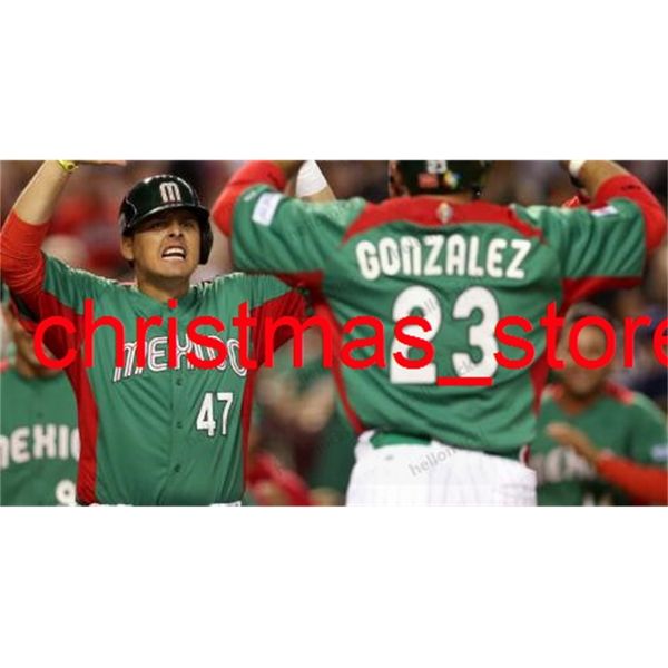 Camisas de beisebol México 23 Adrian Gonzalez 3 Luis 5 Brandon Julio Urias 48 Joakim Soria World Classic Jersey Green White S-4xl