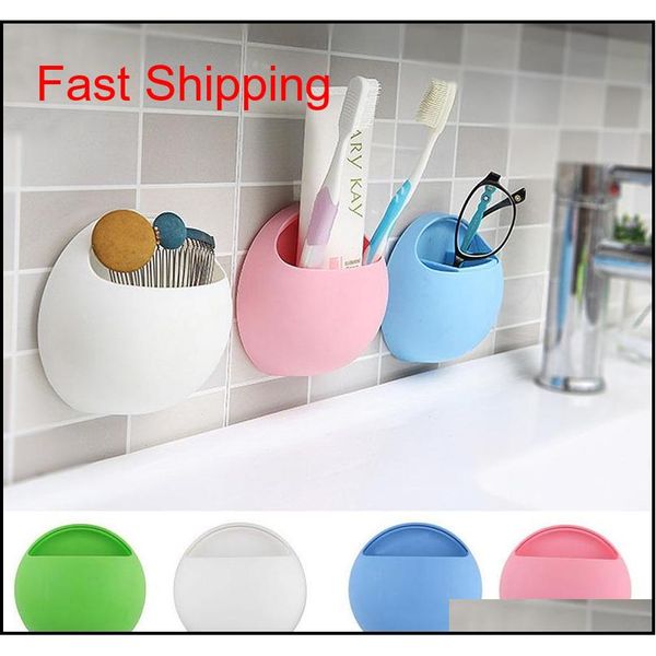 

home bathroom toothbrush wall mount holder sucker suction cups organizer rack wqdux