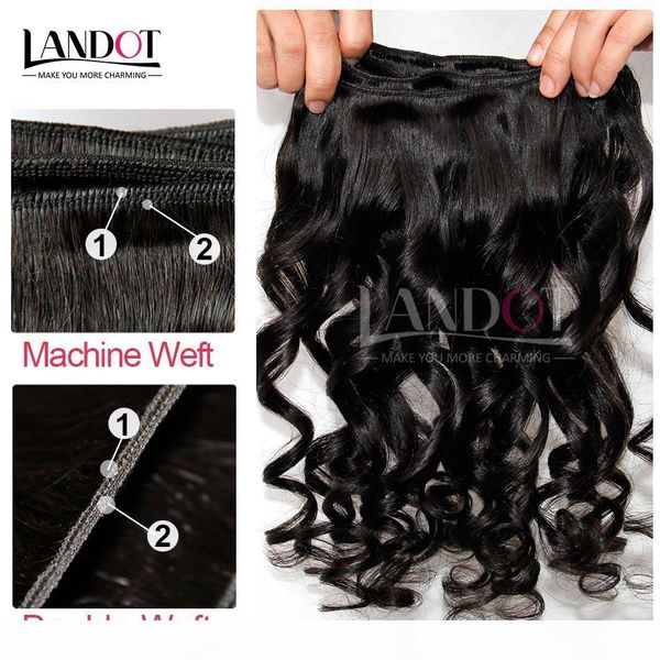 

brazilian loose wave virgin human hair weaves bundles unprocessed peruvian malaysian indian mongolian cambodian loose curly wavy remy hair, Black