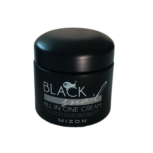 

mizon black snail all in one cream 75ml repair cream deep moisturizing snail face cream korea cosmetic, White
