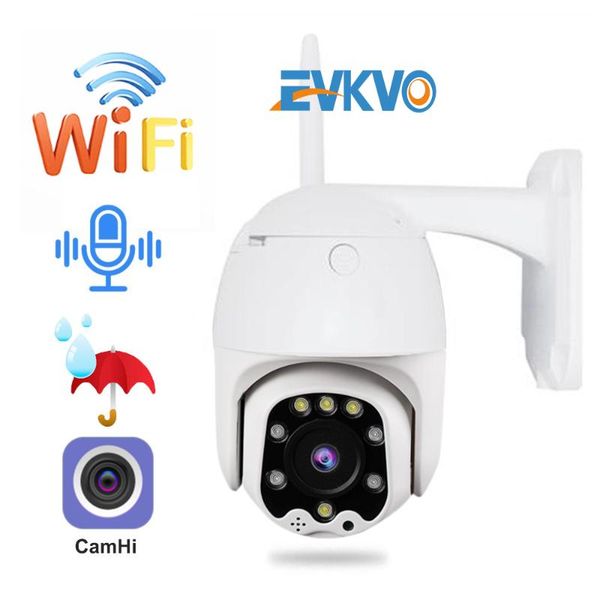 

evkvo wifi camera 1080p hd outdoor speed dome ptz ip camera two way audio home cctv security surveillance onvif p2p camhi app