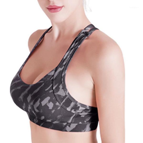 

gym clothing women sport bra print yoga padded sportswear fitness running sports clothes jogging underwear tennis vest, White;black