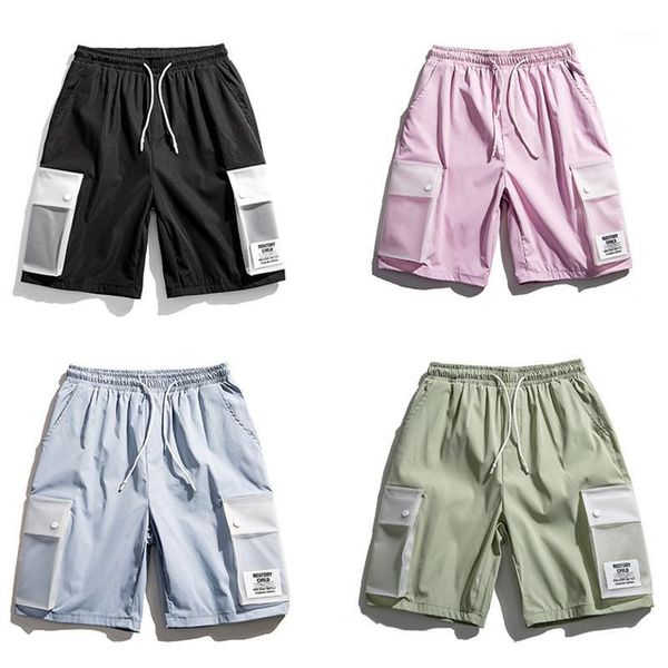 

2020 new sports shorts men fashion brand street casual pvc big pocket designs tooling cropped pants beach swimming clothes homme1