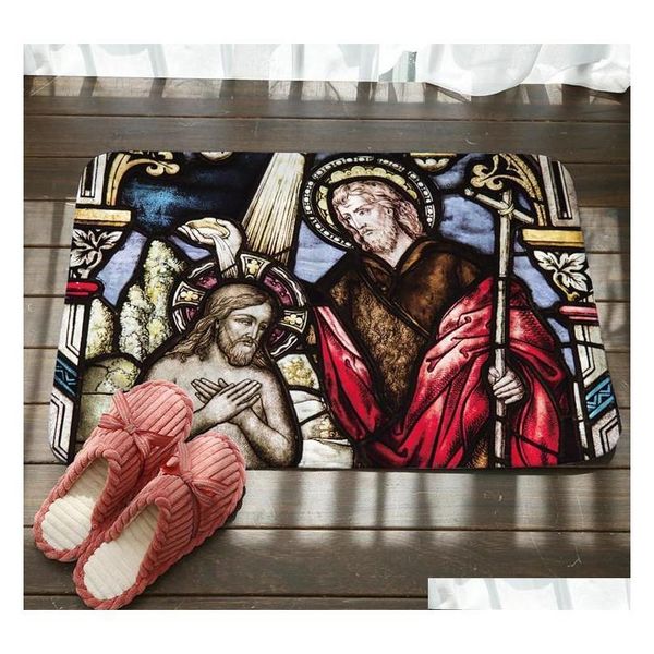 

jesus christ bath mats kitchen bathroom floor door mat super absorbent non-slip rugs soft fl qylcru wphome