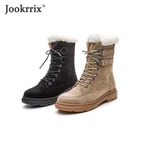 

2020 women boots winter fashion boots genuine leather wool fur lady shoes female brand warm black shoes jookrrix zb1140