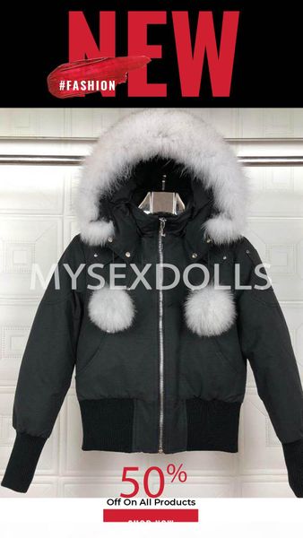 

2020 canada women trillium femme outdoors fur down jacket hiver thick warm goose down coat thicken fourrure hooded jacket, Black