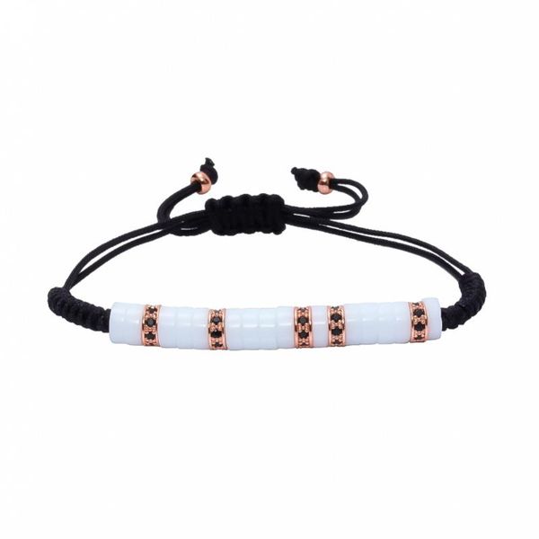 

anil arjandas men bracelet rose pave black micro cz white wood ser black rope macrame bracelet for men, Golden;silver