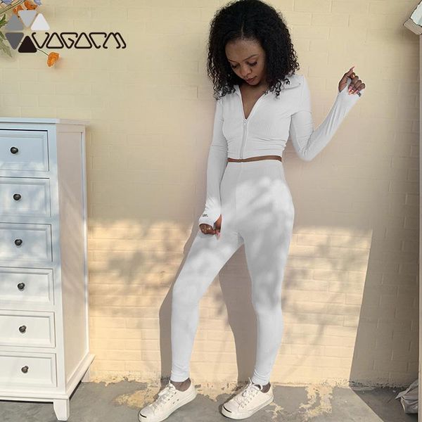 

2 pcs set sports women stand-up collar zipper cardigan high waist leggings embroidery outfits fitness gym workout suit 2021, White;red