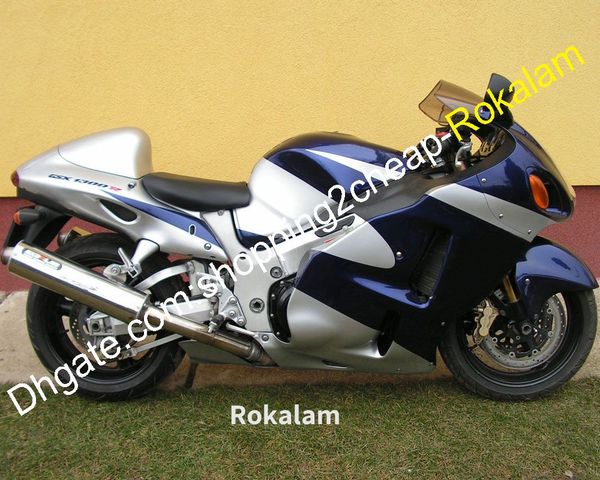 Per Suzuki GSXR1300 GSX 1300 R GSX-R1300 1999-2007 Hayabusa ABS Blu scuro Bianco Parti Kit moto aftermarket Carenatura (stampaggio ad iniezione)