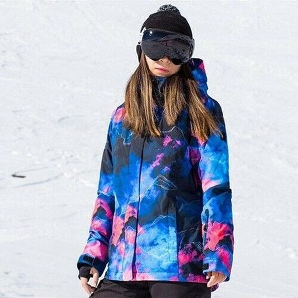 

female snowboarding jacket women ski coat outdoors waterproof windproof ski women snow overcoat winter warm outwear, Black;brown