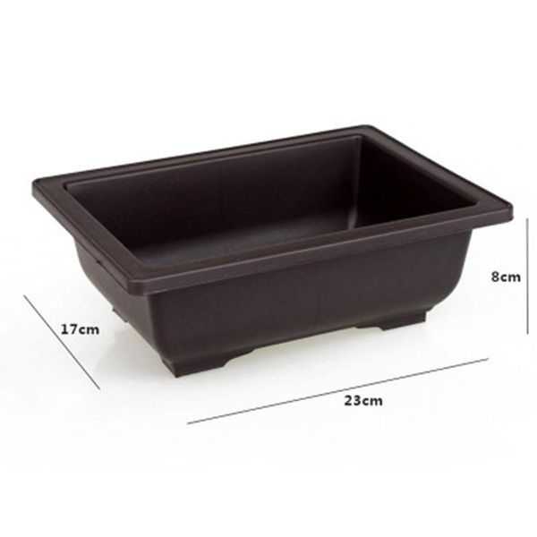 

1pc flower pot imitation plastic balcony square pots flower bonsai bowl nursery basin planter imitation r bbymqs