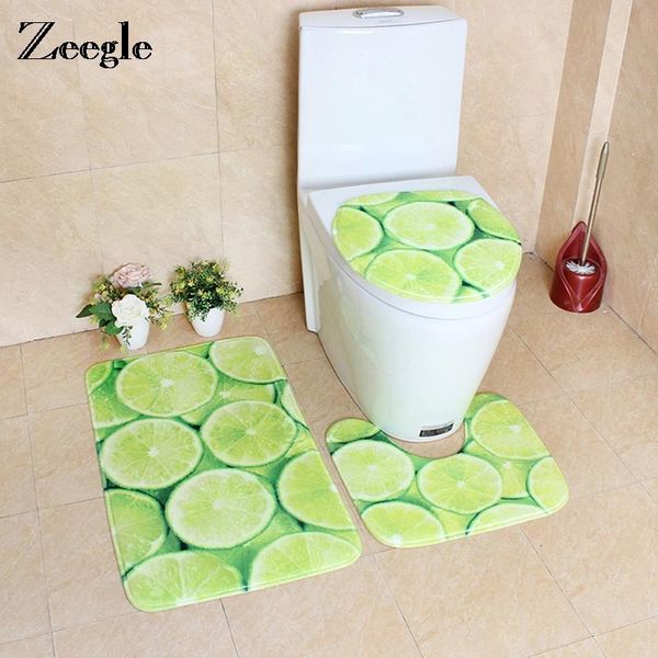 

bath mats zeegle mat bathroom carpet floor toilet seat cover decor polyester washable non-slip