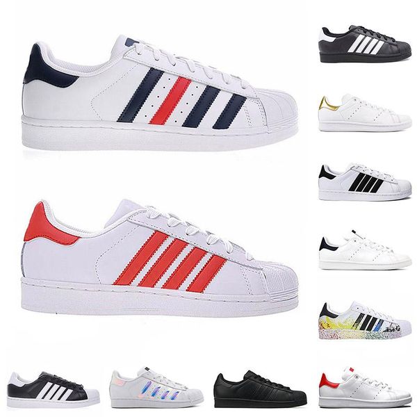 

2020 sell originals superstar white hologram iridescent red gold superstars 80s pride sneakers super star lady men sport casual shoes 36-45