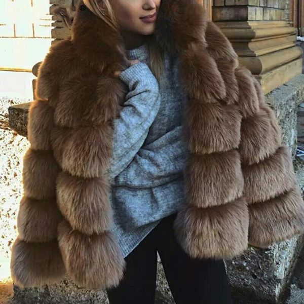 

plus size 3xl women fur coat winter warm plush teddy coat luxury soft fur jacket women thick faux, Black