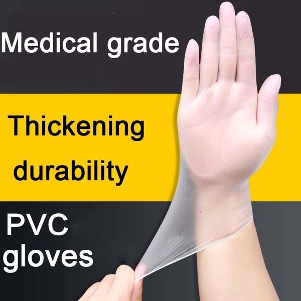 

pcs transparent disposable pvc dishwashing kitchen 100 latex rubber garden gloves universal for home cleaning y200421noh4
