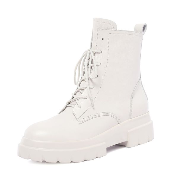 

vangull women genuine leather boots fashion handmade autumn and winter classic women's short boots warmshort boots plush shoes 201215, Black