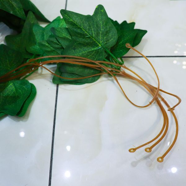 

230cm lot silk roses fake creeper green leaf ivy vine for home wedding decora wholesale diy hanging garland artificial flowers wmtsug