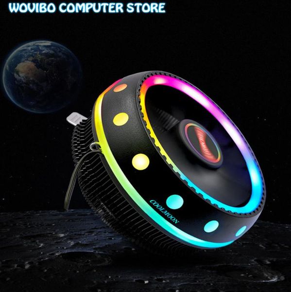 

ufo форма компьютер cpu rgb охладитель для intel lga 1150 1151 1155 1156 amd am2 am2 am3 am3 + am4 охладитель радиатора радиатор рабочий сто