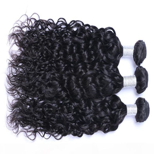 

sell brazillian peruvian indian malaysian virgin remy hair natual wave natural color brazilian human hair weave bundles extensions, Black