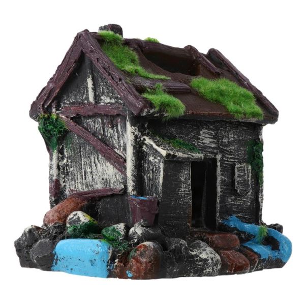

simulation house with moss ornament landscape decoration for aquarium fish tank
