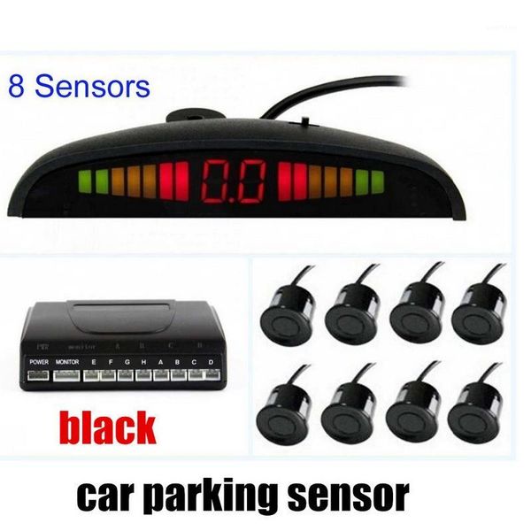 

car parking sensor led monitor display 8 sensors auto reverse backup park radar 44 colors to choose buzzer kit1