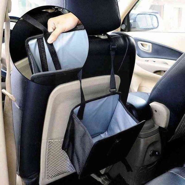

multifuntional waterproof foldable car garbage can pocket trash black oxford bin bag storage cloth hanging organizer adjust z8q1 w220312