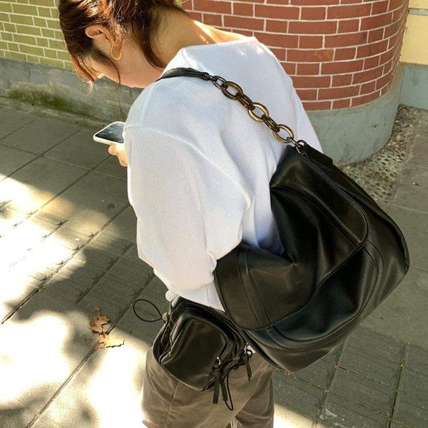 

women's fashion bag with red shoulder, Black