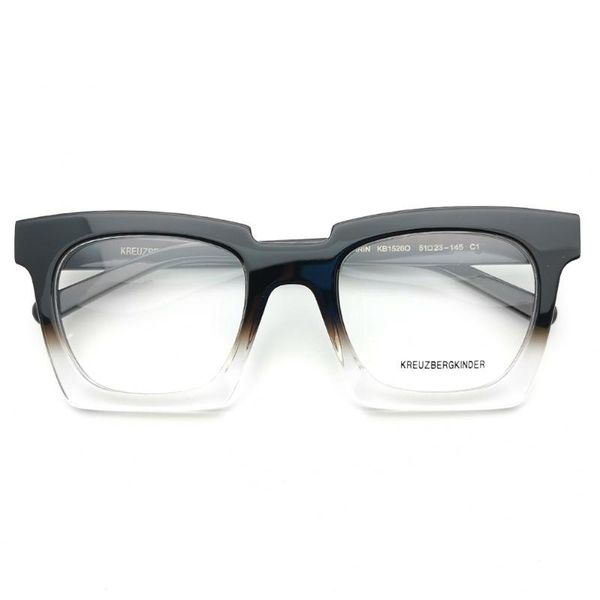 

2020 acetate gradient black fashion rectangular eyeglasses