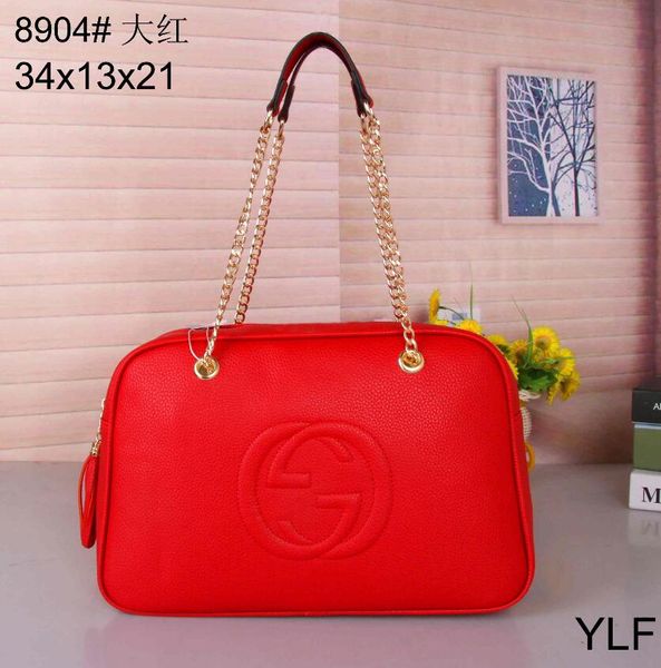 

designer handbags women designer purse litchi pattern pu leather women fashion totes purses bag 5283, Black;red