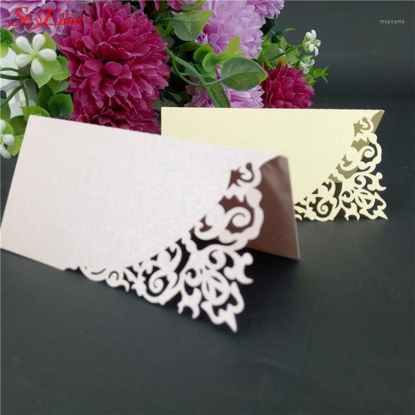 

greeting cards 10/50/100pcs place seat card favor decor chic name wedding party table decoration pearlscent paper 9x9cm 5zsh8701