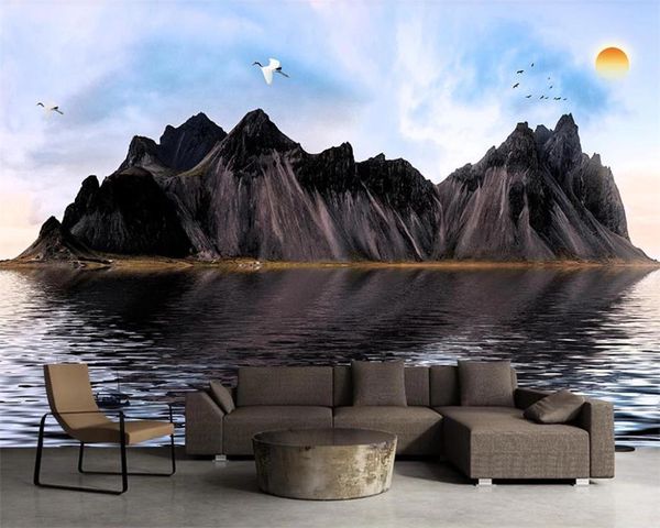 

romantic 3d landscape wallpaper ink landscape scenery background wall bedroom decoration mural 3d wallpaper