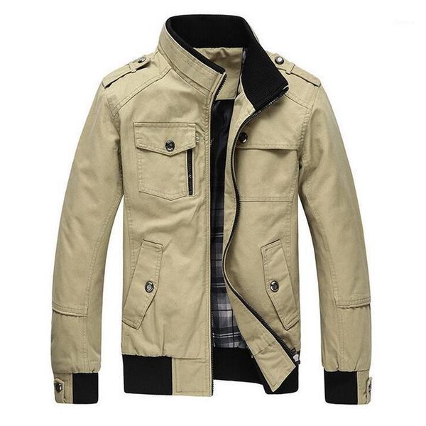 

male jacket cotton jackets men stand collar mens jackets fashion casual outerwear brand new autumn & winter coat wholesale1, Black;brown