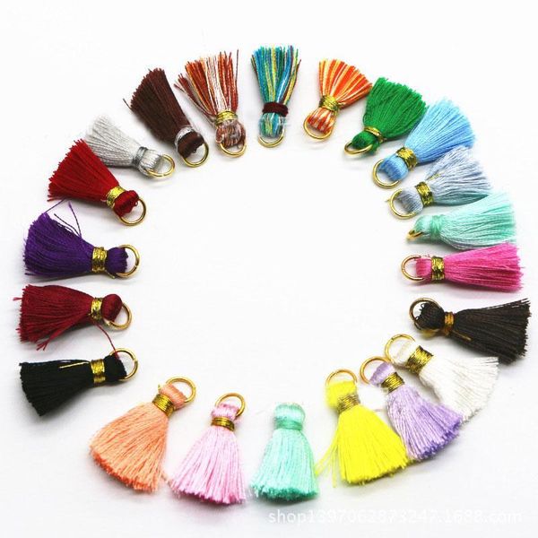 

100pcs lot mini 2cm cloth accessories tassels outer ring sewing tassel trim decorative key tassels for curtains home decoration h jllxlv