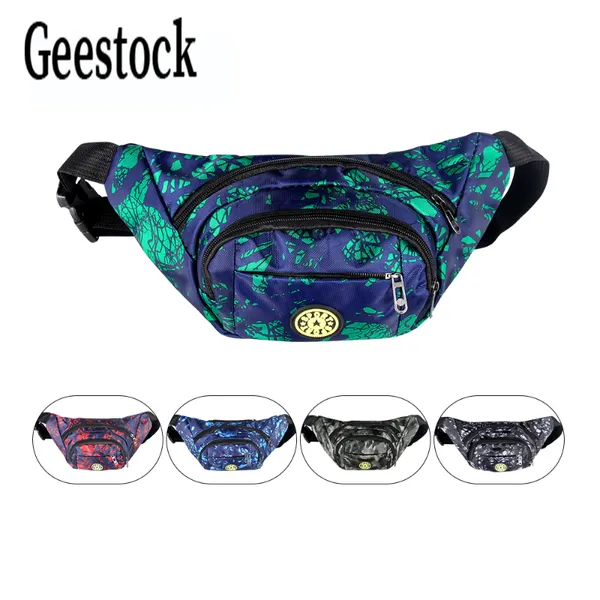 

waist bags geestock fashion packs men women banana hip bum bag running fanny pack nylon sports belt waterproof phone holder