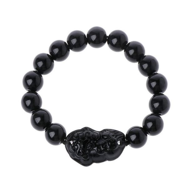 

stone beads bracelet men women chinese feng shui pi xiu obsidian wristband gold wealth & good luck pixiu women b qylepi