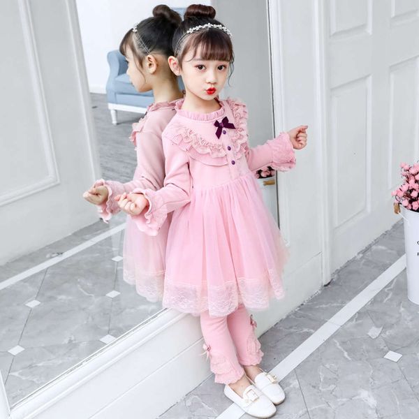 

sle 2020 new children's foreign korean girls' lace shawl little girl's autumn and winter princs drs g0j9wzuc, Red;yellow