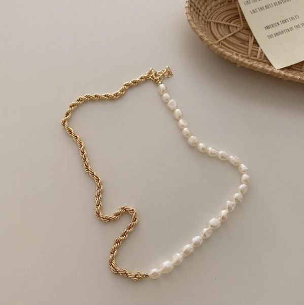 

vintage boutique chain natural pearl necklace female pearl necklace gift costume accessories, Black