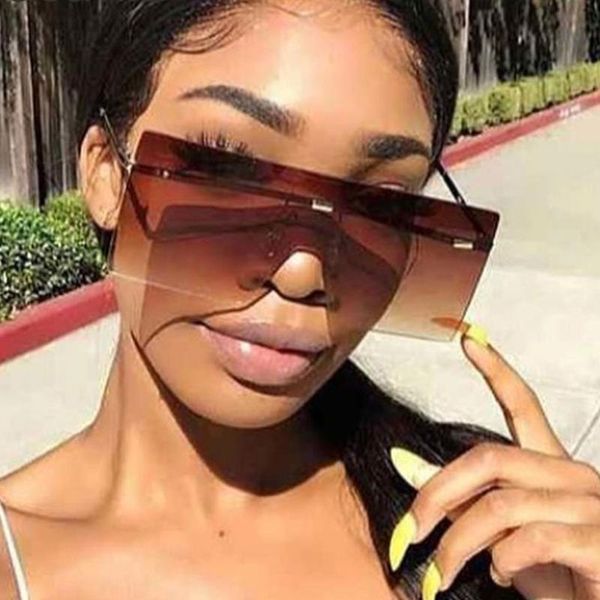 

sunglasses alloy rimless square women purple mirror sun glasses female shield vintage one piece flat shades, White;black
