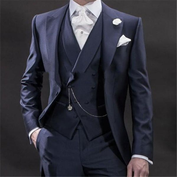 

men's suits & blazers s talilor made long coat masculino men suit 3pieces(jacket+pant+vest+tie) tuxdeo for wedding blazer, White;black