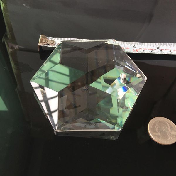 

100mm glass crystal chandelier pendant craft art hexagram prism suncatcher hanging ornament fengshui xms 100mm glass h bbyhzv