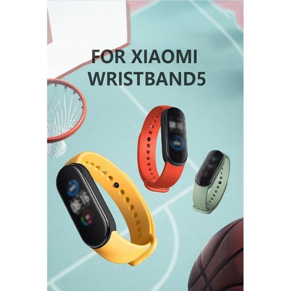 

for xiaomi mi band 5 strap wristband sports multicolor waterproof smart watch bracelet replacement sile wristba qylons, Black;brown