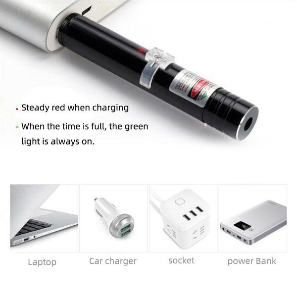 

new usb laser aluminum alloy camping hunting mini charging green laser light infrared laser pointer sing qylivv