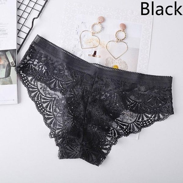 

plus size s/xl fashion women's panties transparent underwear women lace soft briefs lingerie intimates1, Black;pink
