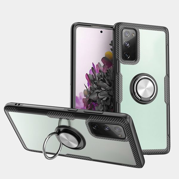 

transparent finger ring holder phone case for iphone 11 pro max xs xr xs max 6 7 8 plus samsung galaxy s20fe case