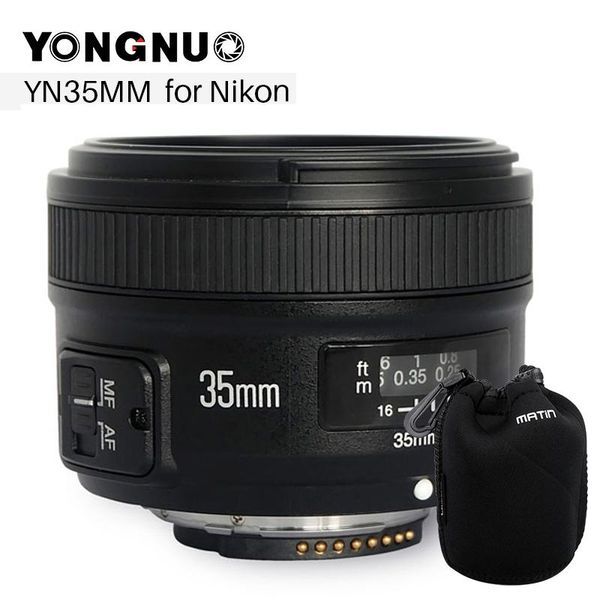 

yongnuo yn 35mm camera lens f2 af /mf wide-angle fixed/prime auto focus lens for canon nikon f mount d7100 d3200 d3300 d3100