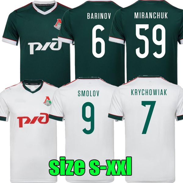 

2020 2021 lokomotiv moscow soccer jersey home away 20 21 miranchuk zhemaletdinov smolov krychowiak barinov football shirts thailand, Black;yellow